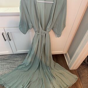 Reformation dress, light airy. Beautiful bluish/green/ sage color. Size L